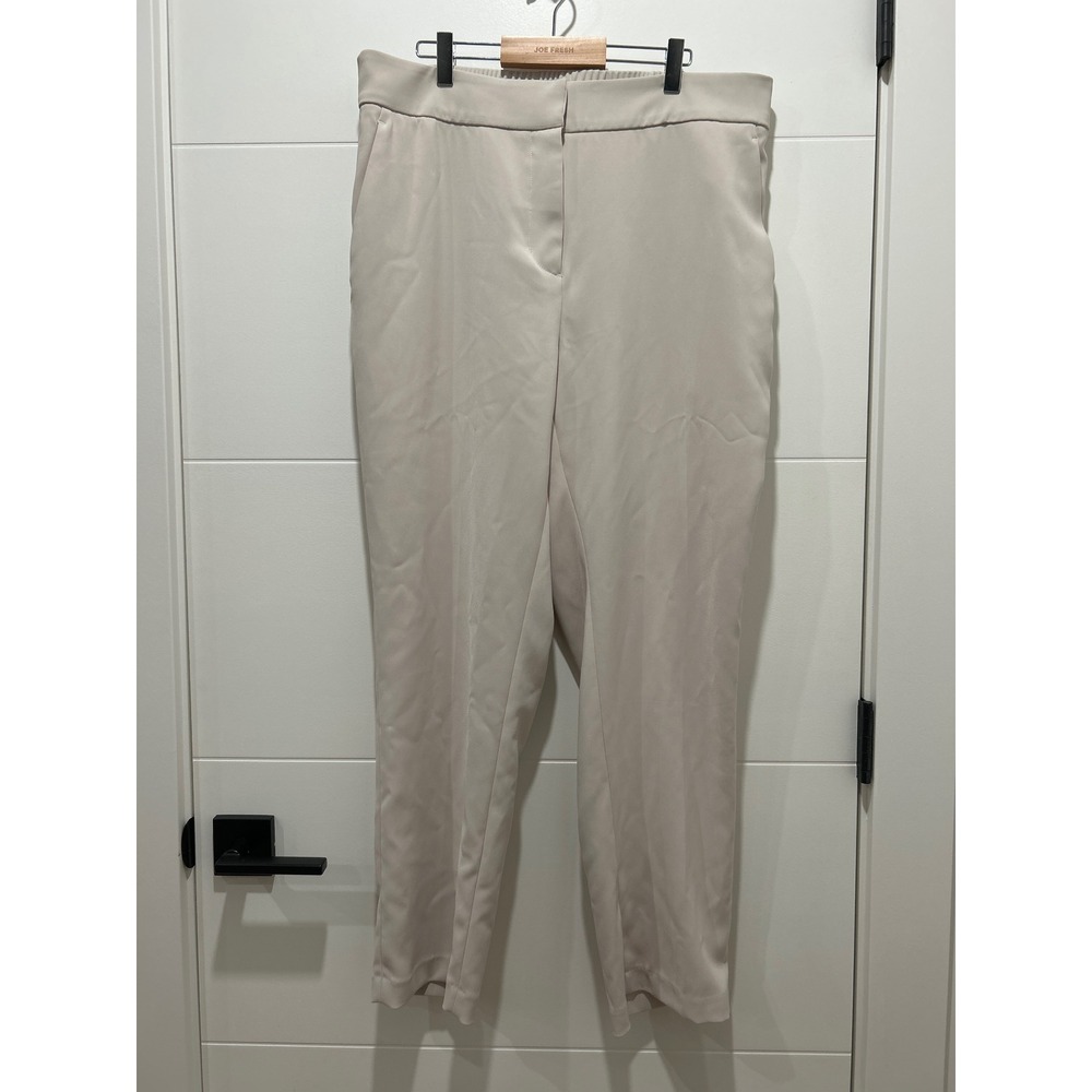 Quince Ultra-Stretch 24/7 Smart Ankle Pants Stone Beige Size 16 Tapered Trousers